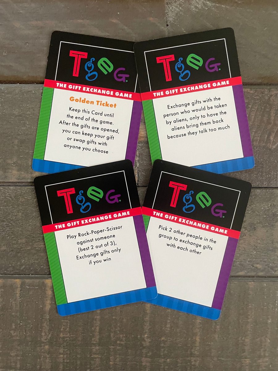 Four TGEG cards including the Golden Ticket